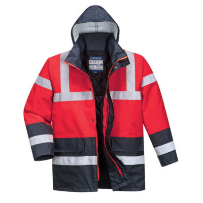 S466 - Hi-Vis Contrast Traffic kabát - Piros